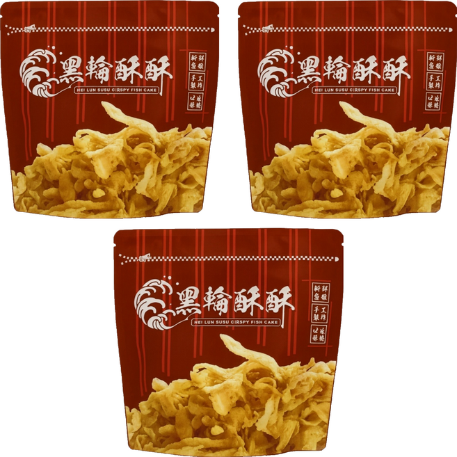 黑輪酥酥 酥炸黑輪片, 120g, 3個