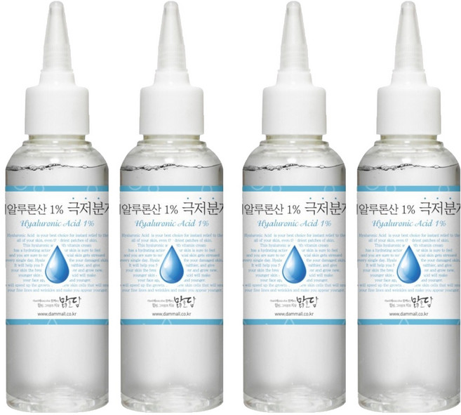 맑을담 히알루론산 1% 극저분자 원액 앰플, 4개, 100ml