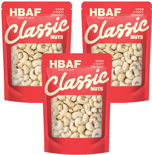 바프 클래식넛츠 볶음 캐슈넛, 200g, 3개