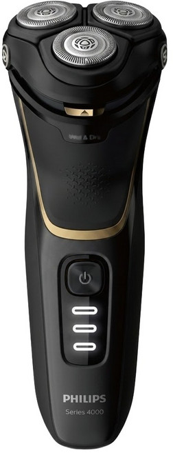 PHILIPS 飛利浦 Series 4000 電動刮鬍刀 S4303 黑色 + 銀灰 全機可水洗 彈出式鬢角刀 USB充電式