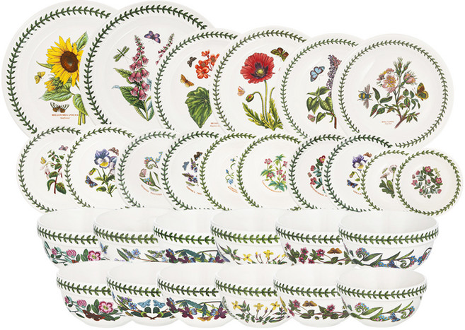 포트메리온 보타닉가든 6인 한식 세트 28p, 혼합색상, 공기 6p + 대접 6p + 디너접시 2p + 중접시 2p + 사이드접시 2p + 볼 17cm 2p + 브레드접시 4p + 오트밀볼 2p + 파스타볼 2p, 1세트