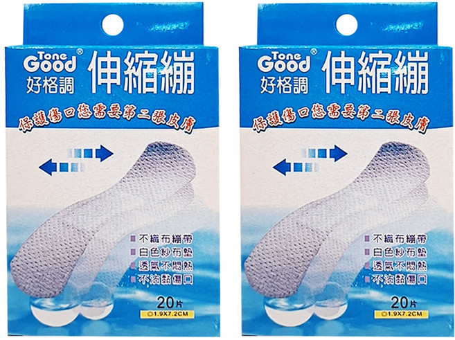 Tone Good 好格調 伸縮繃, 20片, 2盒