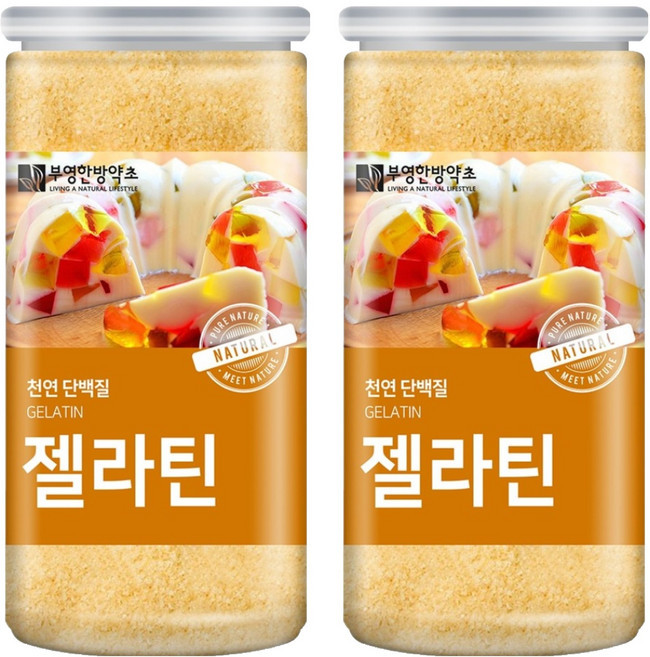 Byhanbang 製作果凍用吉利丁粉, 300g, 2個