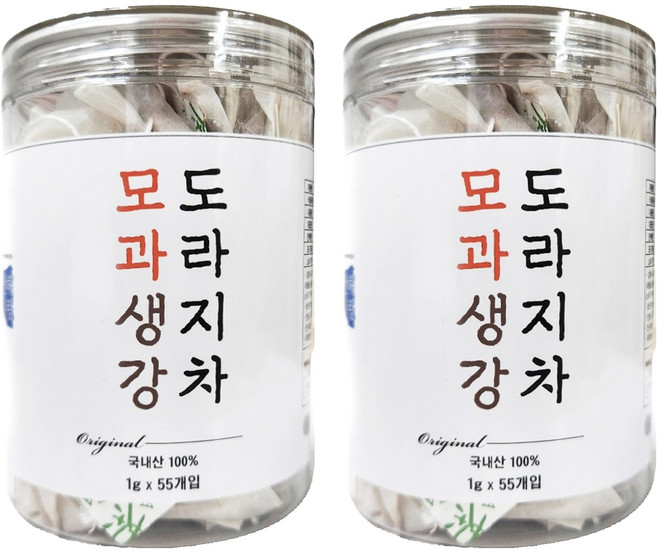 산해랑 볶은 모과생강 도라지차 55p, 1g, 55개입, 2개