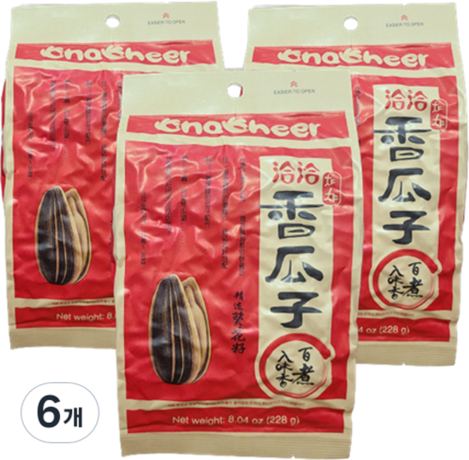 챠챠 해바라기씨 양념맛, 228g, 6개