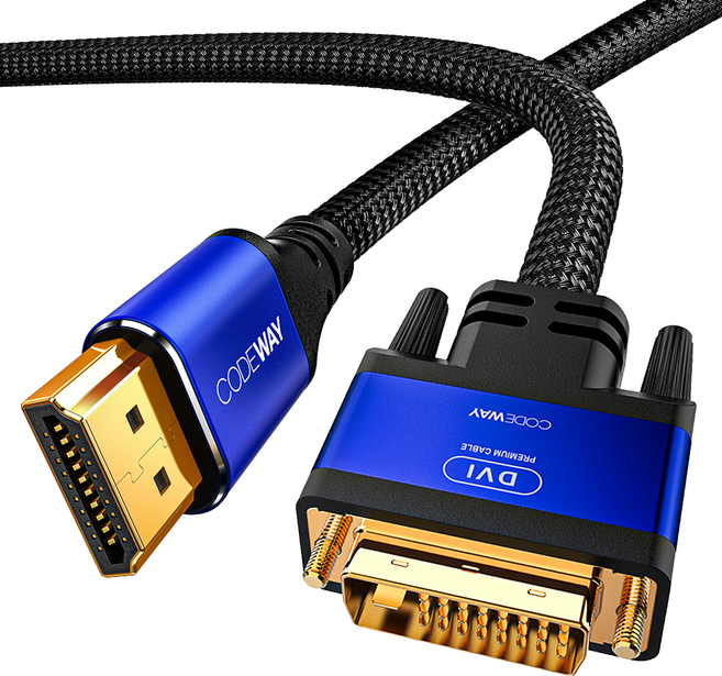 코드웨이 HDMI to DVI-D 케이블 FHD 4K60Hz, 1개, 3m