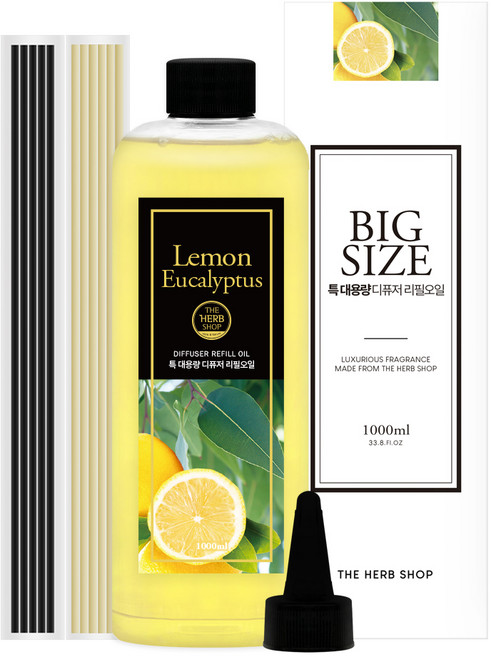 더허브샵 특대용량 디퓨저 리필오일, 레몬유칼립투스, 1L, 1개