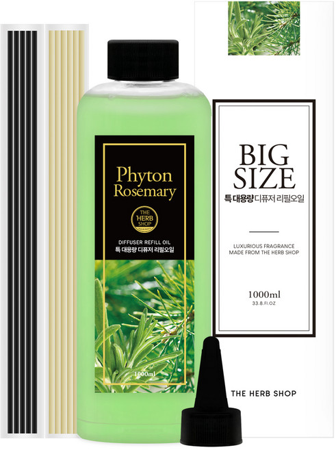 더허브샵 특대용량 디퓨저 리필오일, 피톤로즈마리, 1L, 1개