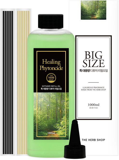더허브샵 특대용량 디퓨저 리필오일, 피톤치드, 1L, 1개
