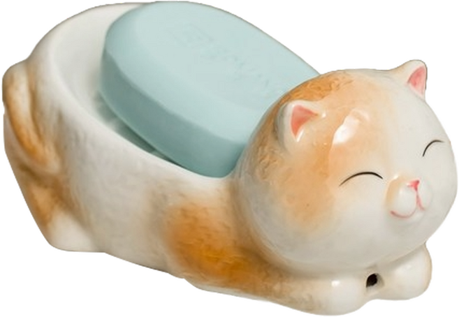 Royal Duke 柴犬&貓咪香皂碟 H0092 17 x 11 x 7.5cm, 黃色, 1個