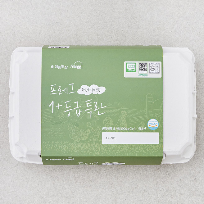 계림농장 무항생제 1+등급 특란, 15구, 1개