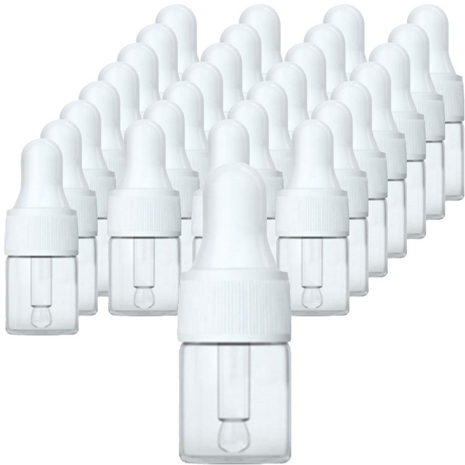 지앤와이 유리 투명 스포이드 공병 5ml, 60개, 화이트