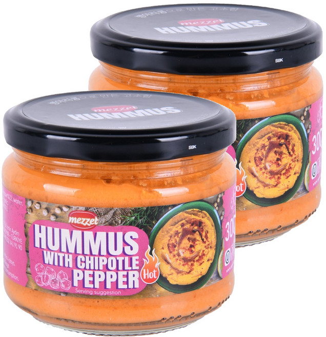 메젯 휴무스 위드 치폴레 소스, 300g, 2개