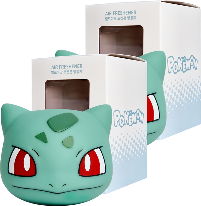 벨르아망 포켓몬 이상해씨 빅페이스 리필형 차량용방향제, 2개, 블랙체리