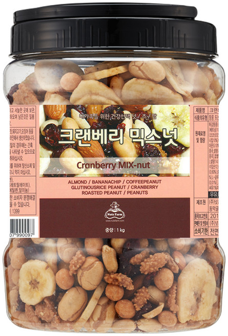 넛츠팜 크랜베리 믹스넛, 1kg, 1개