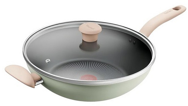 Tefal 特福 抹茶時光系列 不沾炒鍋 加蓋, 32cm, 1組