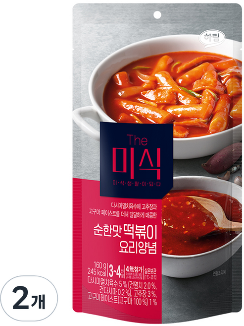 더미식 순한맛 떡볶이 양념, 160g, 2개