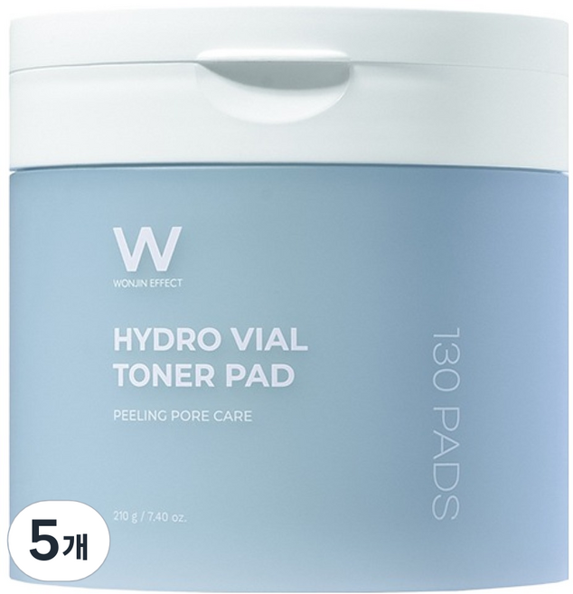 원진이펙트 하이드로 바이알 토너패드 210g, 130개입, 5개