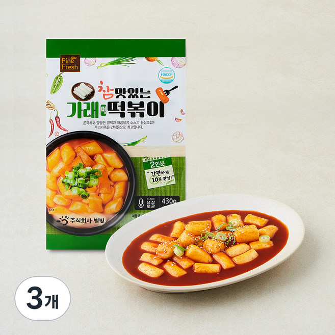 참맛있는 가래떡 떡볶이 2인분, 430g, 3개