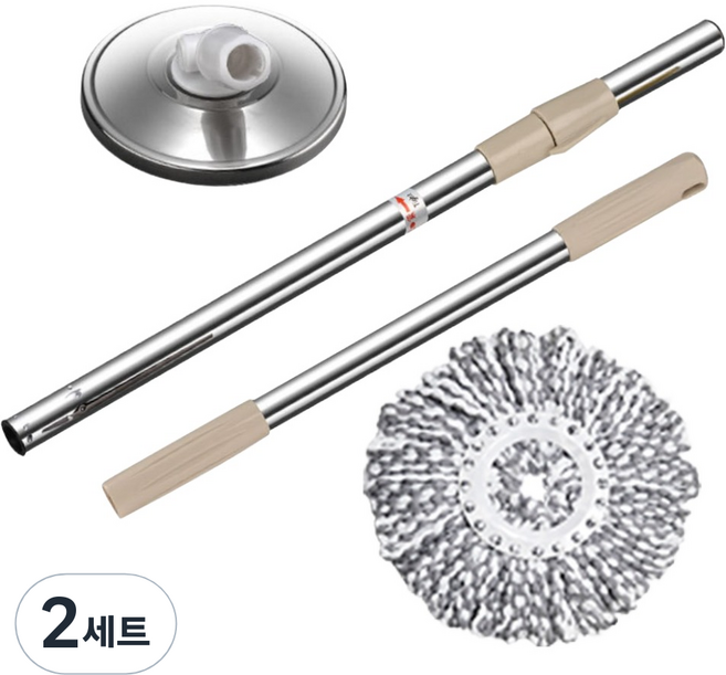명강산업 고급형 핸드 스핀 회전 밀대 + 걸레 랜덤발송 세트, 2세트