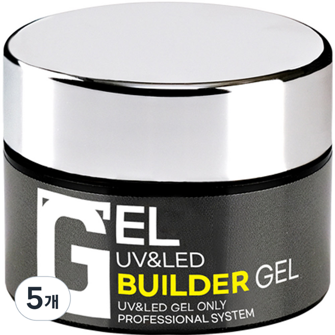 유키 손톱네일 연장 크림 빌더젤 10g, 5개, 혼합색상