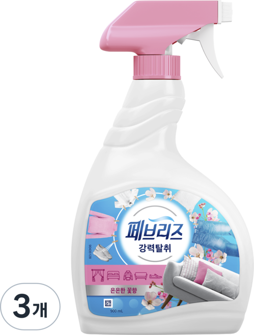 페브리즈 섬유탈취제 은은한 꽃향 본품, 900ml, 3개