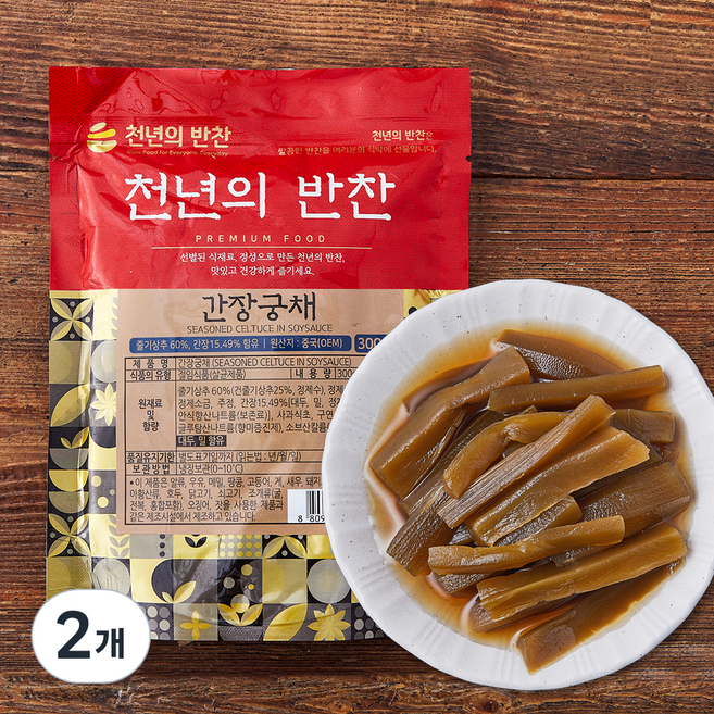 천년의반찬 간장궁채, 300g, 2개