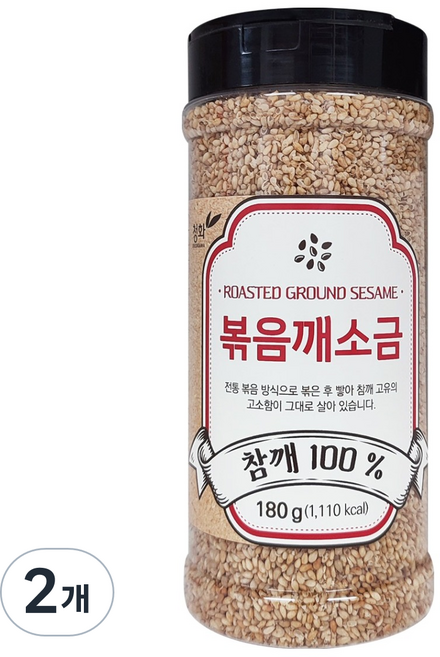 청화농산 볶음깨소금, 180g, 2개