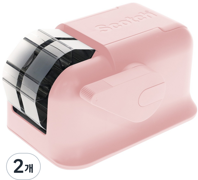 스카치 컴팩트 원터치 디스펜서, 피치핑크, 2개