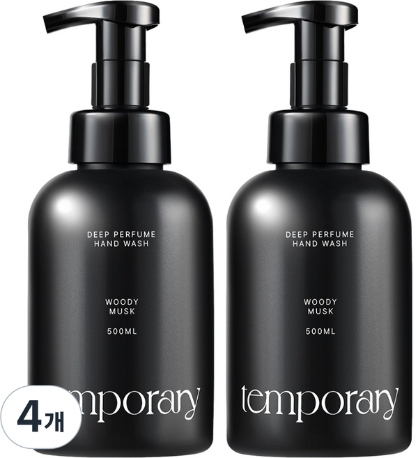 템포러리 딥퍼퓸 핸드워시 우디머스크, 4개, 500ml