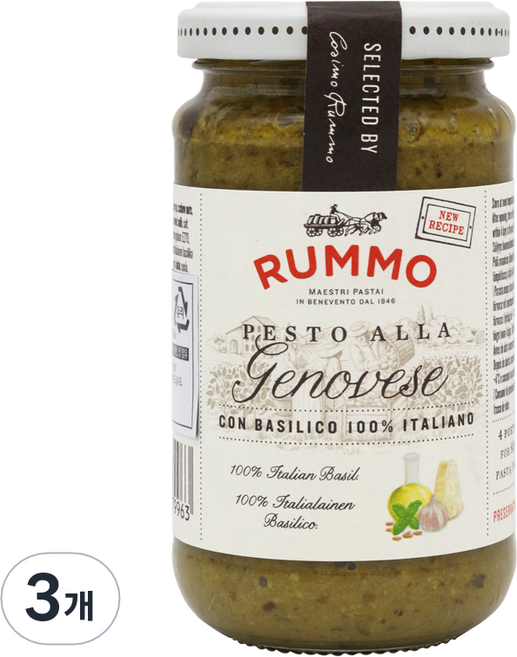 룸모 페스토 알라 제노베제 파스타소스, 190g, 3개