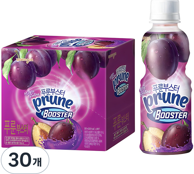 웅진 푸룬부스터 주스, 200ml, 30개