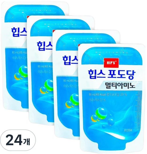 힙스 팜투플러스 멀티아미노 마시는 포도당, 80ml, 24개 - 쿠팡