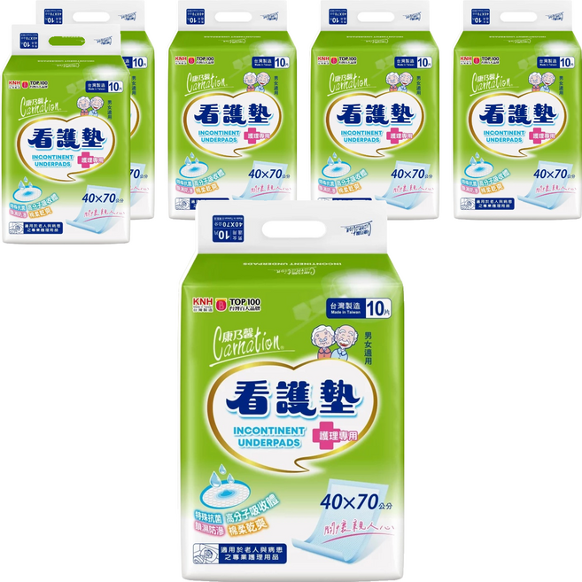 康乃馨 成人看護墊 護理專用, 40 x 70cm, 10片, 6包