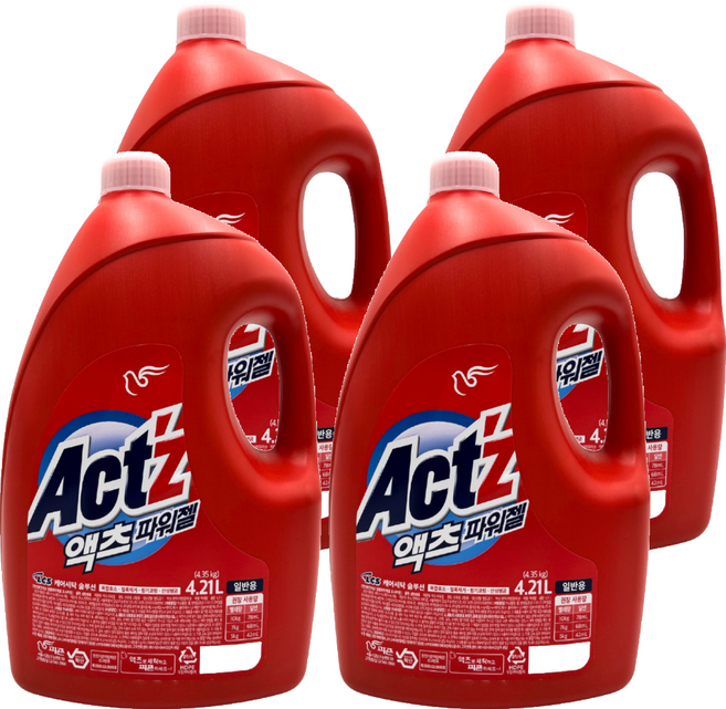 Act'z 強效洗衣精, 4.21L, 4桶