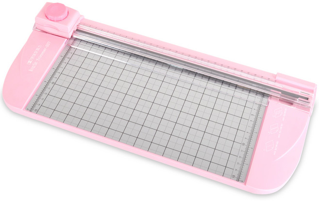 페이퍼프랜드 직선 곡선 절취선 3종 칼날 트리머 재단기, A4, TRIMMER-007(PINK)