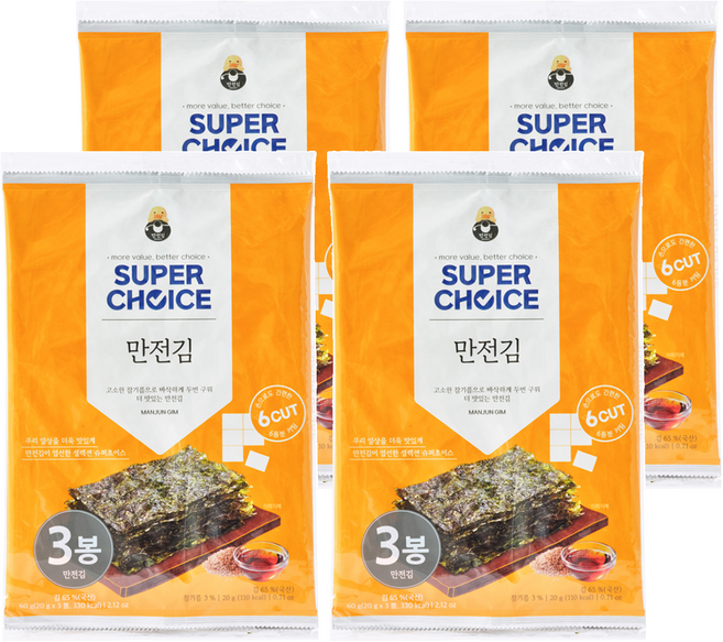만전김 슈퍼초이스 만전김, 20g, 12개