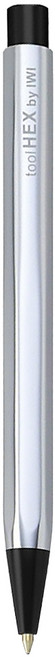 IWI 蒙恬 TOOLHEX 鋁合金中性筆 鏡面炫彩 六角形筆身 置於桌面不滾動, 1支, 太空銀