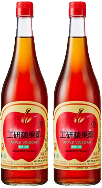 KONG YEN 工研 蘋果醋, 2瓶, 750ml