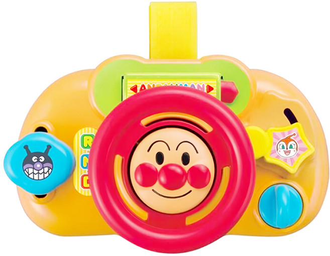 ANPANMAN 麵包超人 嬰兒迷你兒童方向盤手遊玩具, 黃色, 1個