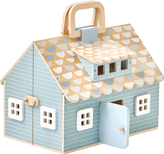 teamson kids 便攜式童話小娃娃屋, 木製童話娃娃屋 多色, 1組