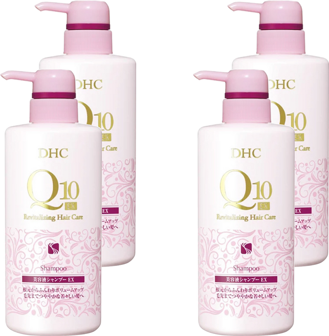 DHC Q10 豐盈深層修護洗髮精 台灣公司貨, 500ml, 4瓶