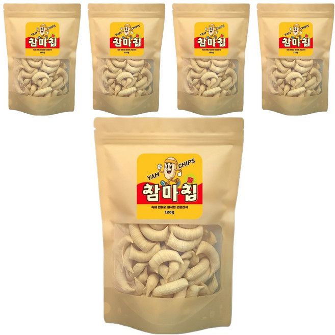 뿔 참마칩, 5개, 120g