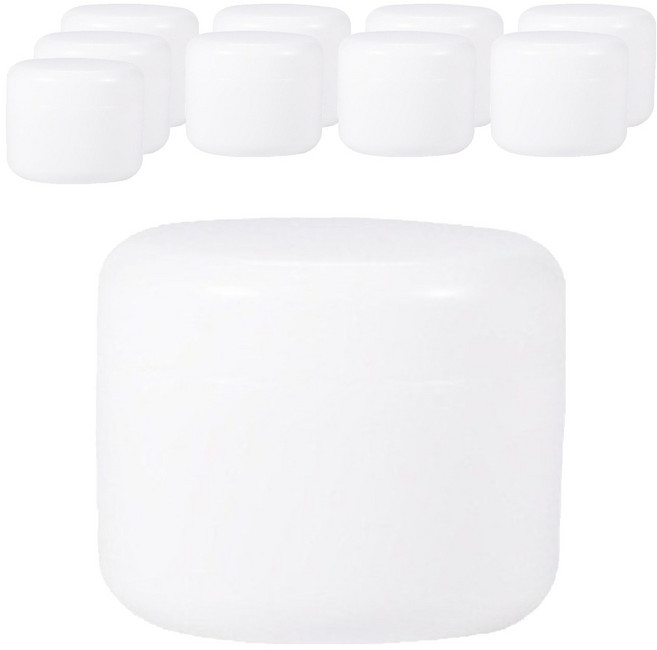 크림용기 100g, 10개, 화이트