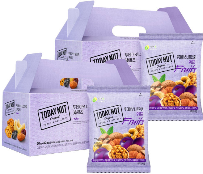 투데이넛 너트한줌 후르츠 견과 선물세트 600g, 2세트