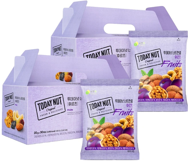 투데이넛 너트한줌 후르츠 견과 선물세트 600g, 2개 - 쿠팡