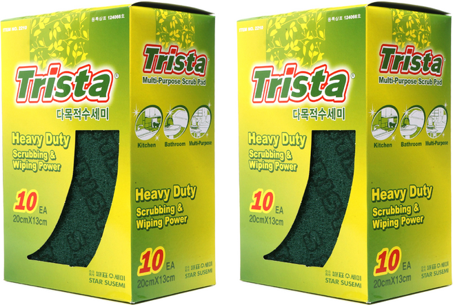 쓰리스타 별표 고급형 다목적 수세미 중, 10개입, 2개