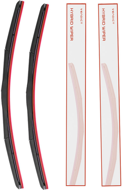 벤딕트 차량용 실리콘 프리미엄 와이퍼 운전석 + 조수석 세트, 컨텐츠 참조