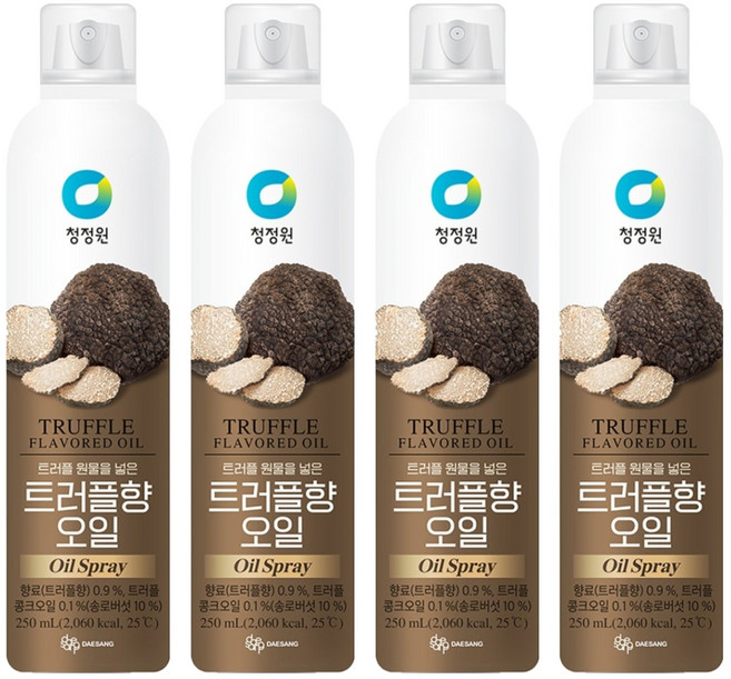 청정원 트러플향오일 스프레이, 250ml, 4개