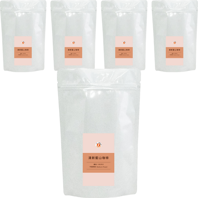 樂活E棧 清新藍山咖啡, 咖啡豆(無研磨), 227g, 5包